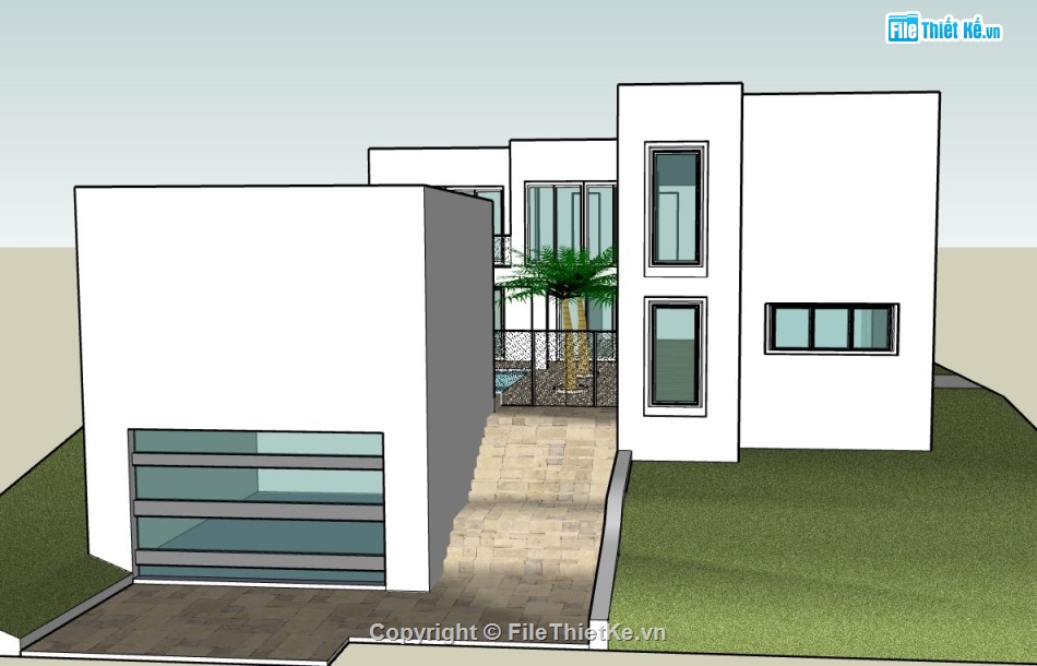 file su biệt thự,sketchup biệt thự,model su biệt thự