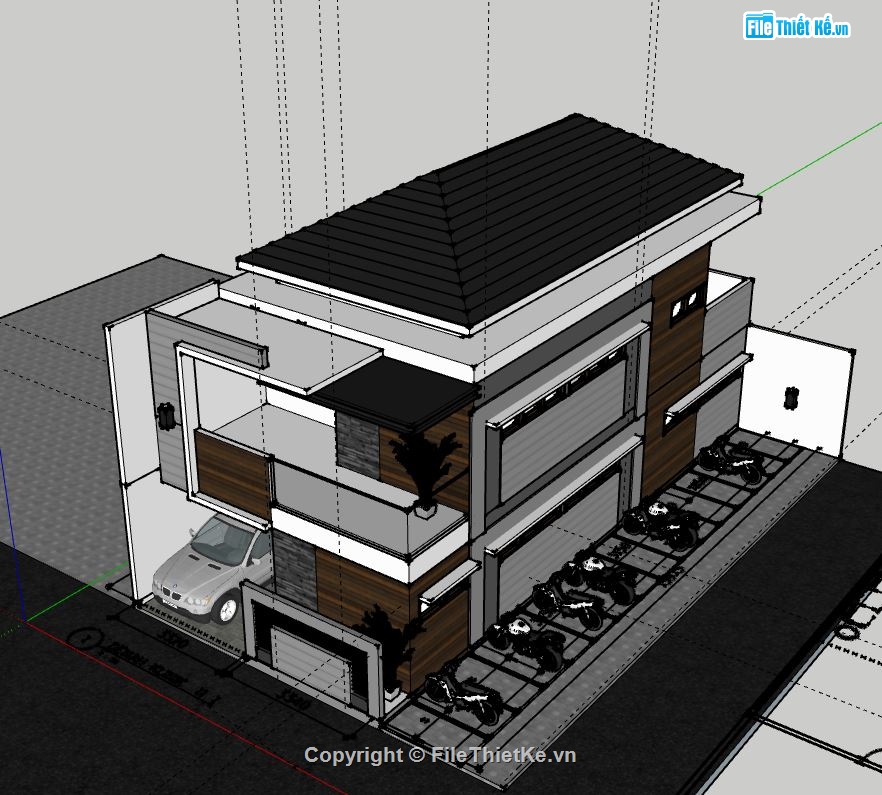 Biệt thự 2 tầng,Biệt thự 2 tầng file sketchup,model su biệt thự 2 tầng,biệt thự 2 tầng file su,mẫu sketchup biệt thự 2 tầng