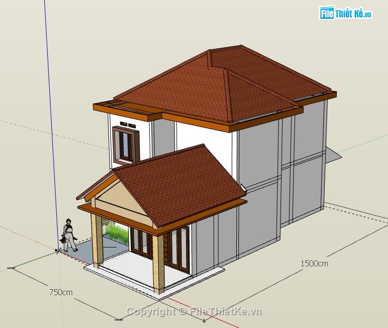 Biệt thự 2 tầng,model su biệt thự 2 tầng,biệt thự 2 tầng model su