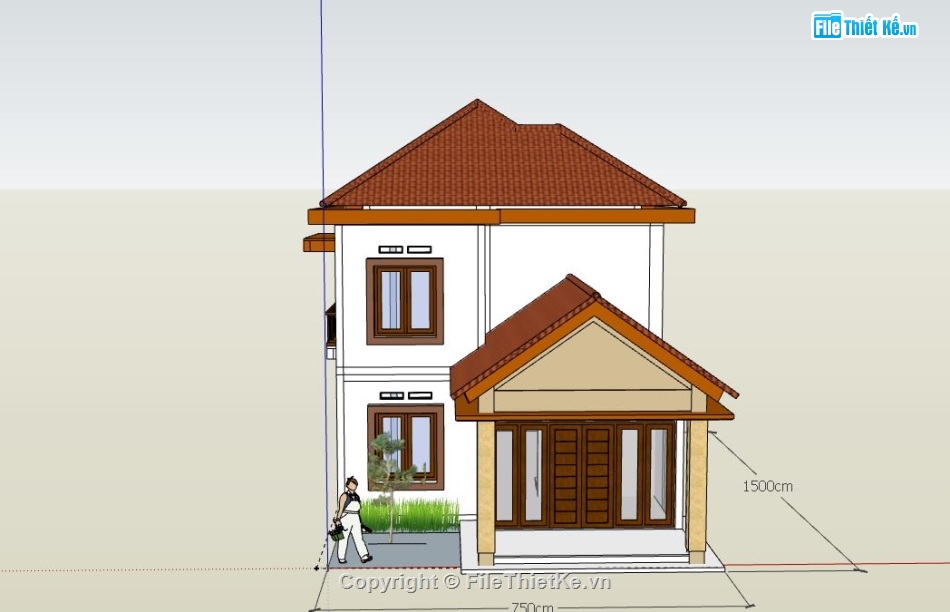 Biệt thự 2 tầng,model su biệt thự 2 tầng,biệt thự 2 tầng model su