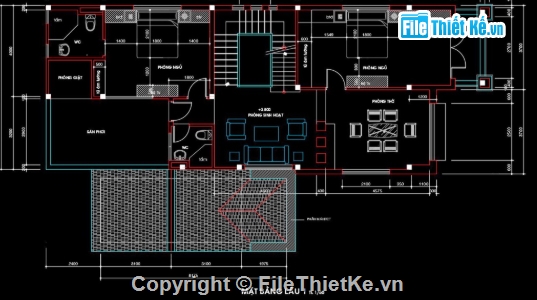 biệt thự 2 tầng,cad biệt thự 2 tầng,biệt thự 2 tầng file cad,file cad biệt thự 2 tầng