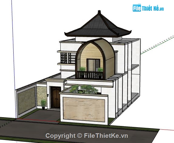 Biệt thự 2 tầng,model su biệt thự 2 tầng,file su biệt thự 2 tầng,file sketchup biệt thự 2 tầng,biệt thự 2 tầng sketchup