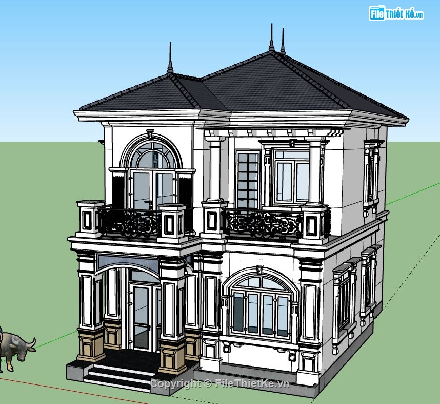 biệt thự 2 tầng,model su biệt thự 2 tầng,file sketchup biệt thự 2 tầng,biệt thự 2 tầng model su,biệt thự 2 tầng sketchup