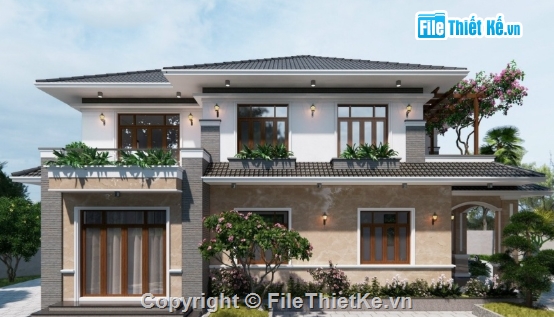 biệt thự 2 tầng cad,file cad biệt thự 2 tầng,biệt thự 2 tầng file cad