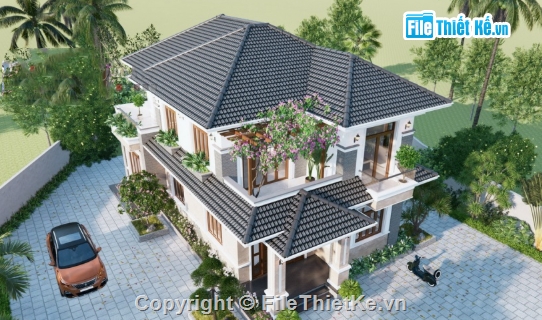 biệt thự 2 tầng cad,file cad biệt thự 2 tầng,biệt thự 2 tầng file cad