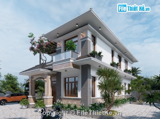 biệt thự 2 tầng cad,file cad biệt thự 2 tầng,biệt thự 2 tầng file cad
