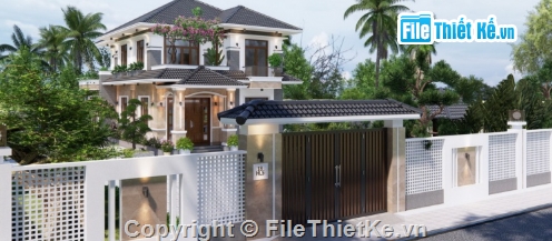 biệt thự 2 tầng cad,file cad biệt thự 2 tầng,biệt thự 2 tầng file cad