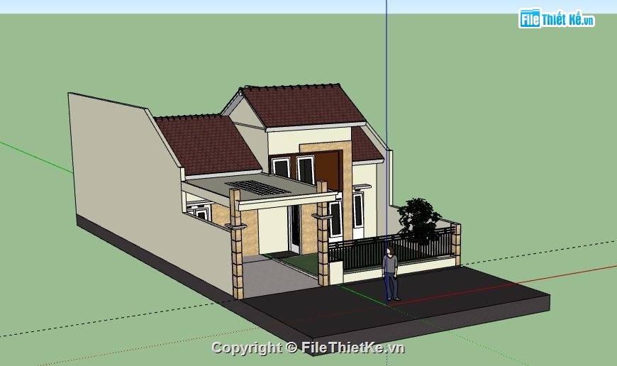 Biệt thự 2 tầng,model su biệt thự 2 tầng,biệt thự 2 tầng sketchup,sketchup biệt thự 2 tầng,file su biệt thự 2 tầng