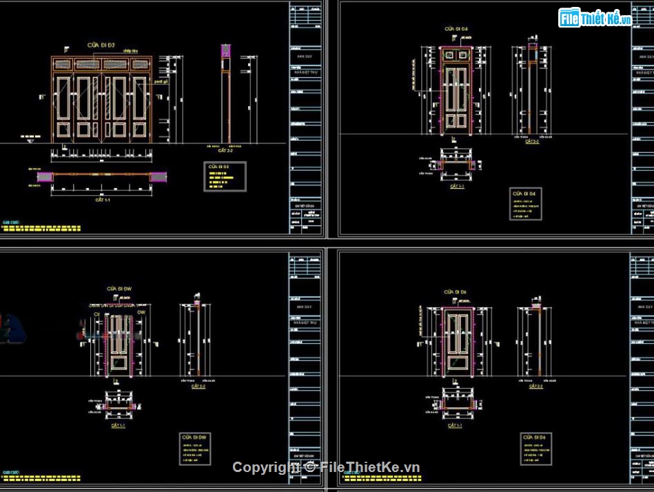 Biệt thự,Biệt thự 2 tầng,file cad biệt thự 2 tầng
