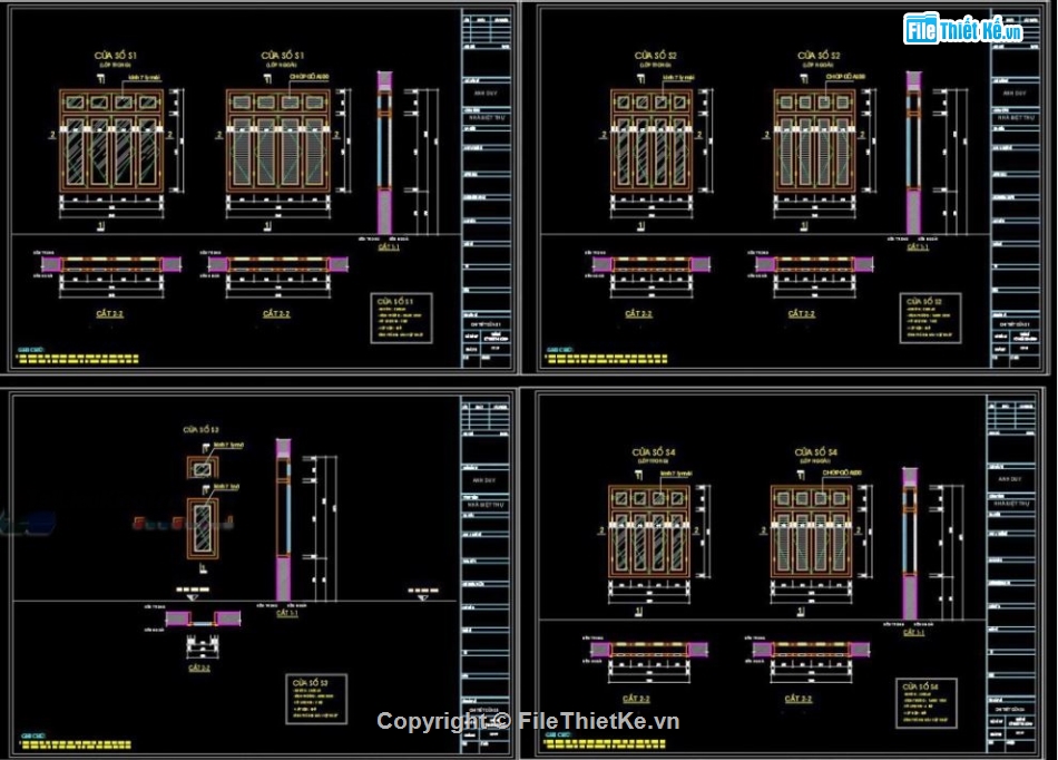 Biệt thự,Biệt thự 2 tầng,file cad biệt thự 2 tầng