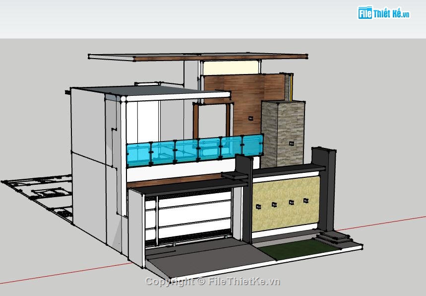 Biệt thự 2 tầng,model su biệt thự 2 tầng,biệt thự 2 tầng file su,sketchup biệt thự 2 tầng,biệt thự 2 tầng sketchup