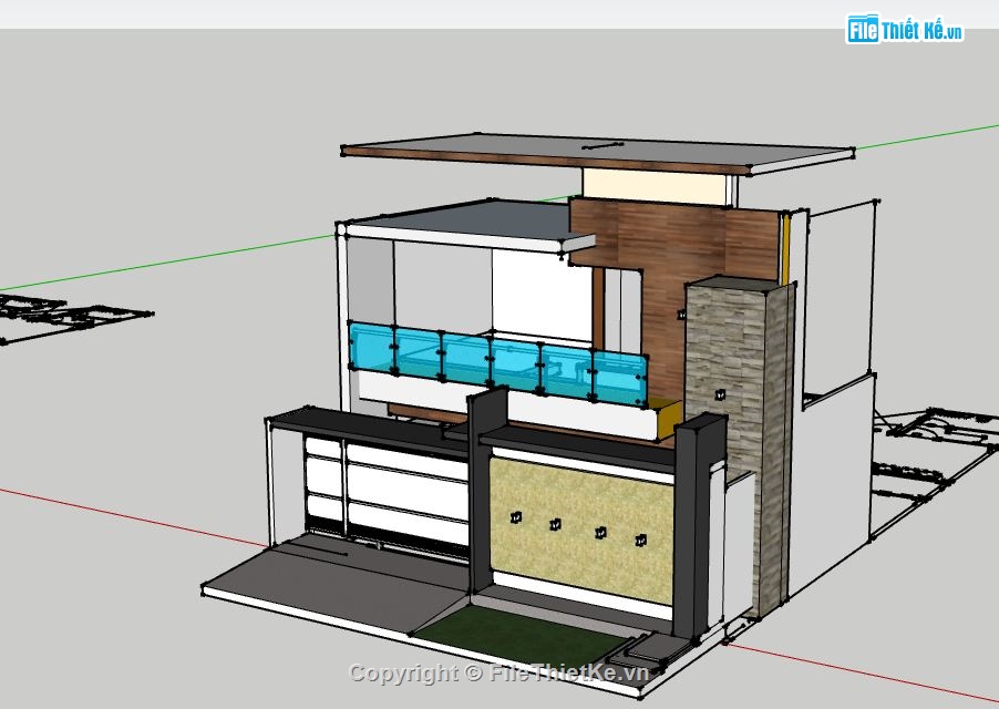 Biệt thự 2 tầng,model su biệt thự 2 tầng,biệt thự 2 tầng file su,sketchup biệt thự 2 tầng,biệt thự 2 tầng sketchup