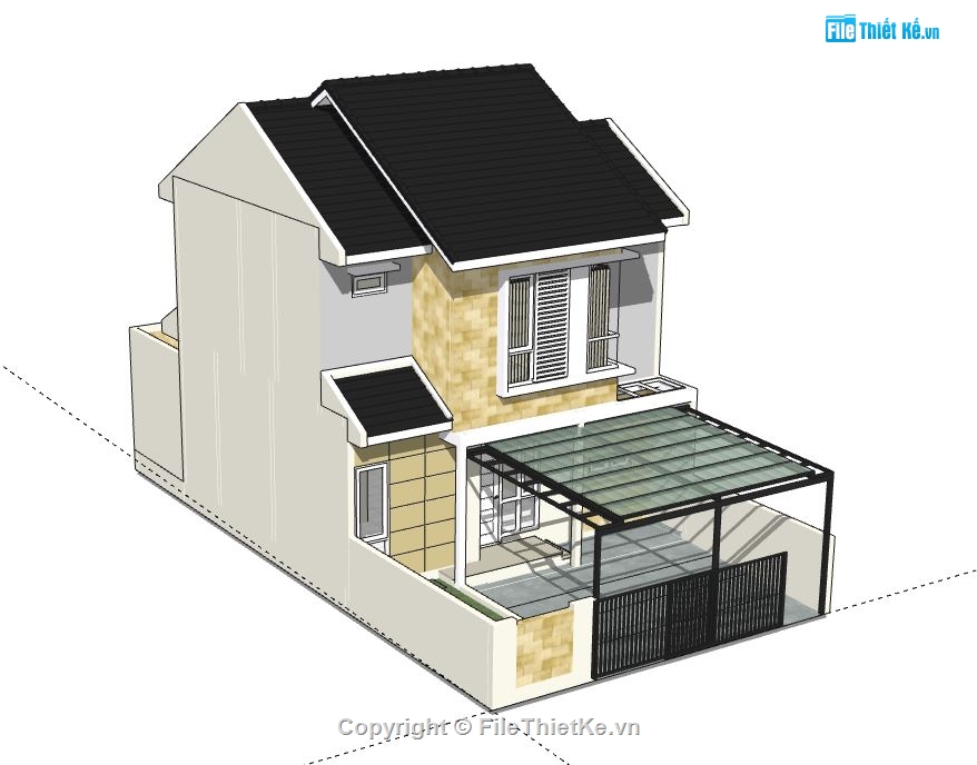 Biệt thự 2 tầng,model su biệt thự 2 tầng,biệt thự 2 tầng file su,sketchup biệt thự 2 tầng,biệt thự 2 tầng sketchup