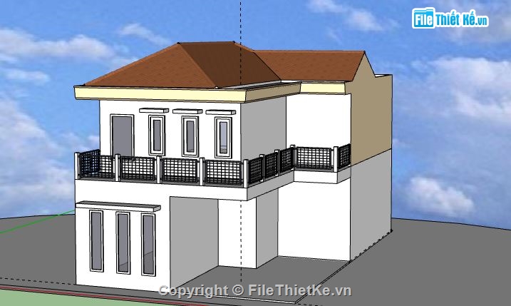Biệt thự 2 tầng,model su biệt thự 2 tầng,file su biệt thự 2 tầng