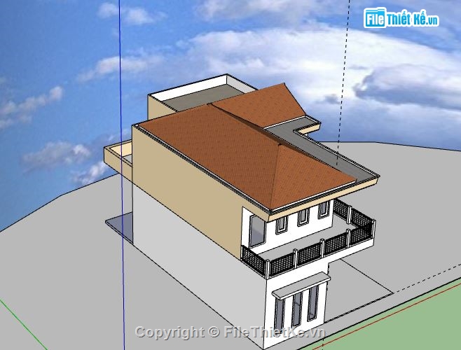 Biệt thự 2 tầng,model su biệt thự 2 tầng,file su biệt thự 2 tầng