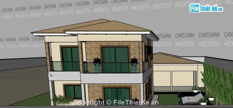 Biệt thự 2 tầng,model su biệt thự 2 tầng,biệt thự 2 tầng file su