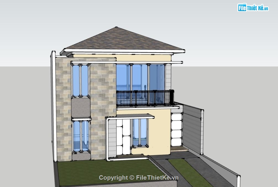 Biệt thự 2 tầng,model su biệt thự 2 tầng,file su biệt thự 2 tầng,biệt thự 2 tầng file su,biệt thự 2 tầng sketchup