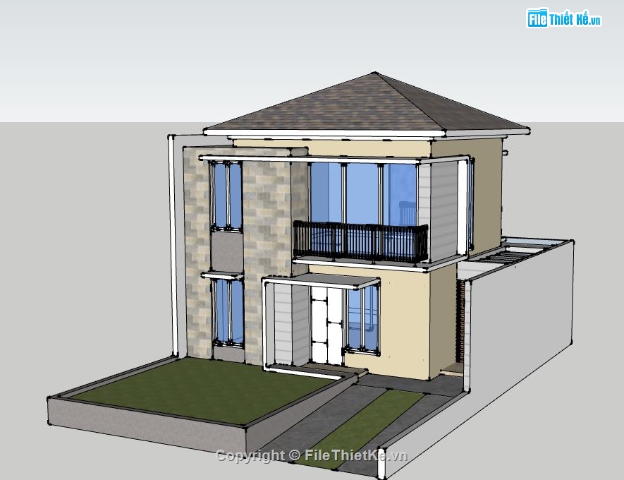 Biệt thự 2 tầng,model su biệt thự 2 tầng,biệt thự 2 tầng file su,file sketchup biệt thự 2 tầng,biệt thự 2 tầng file sketchup