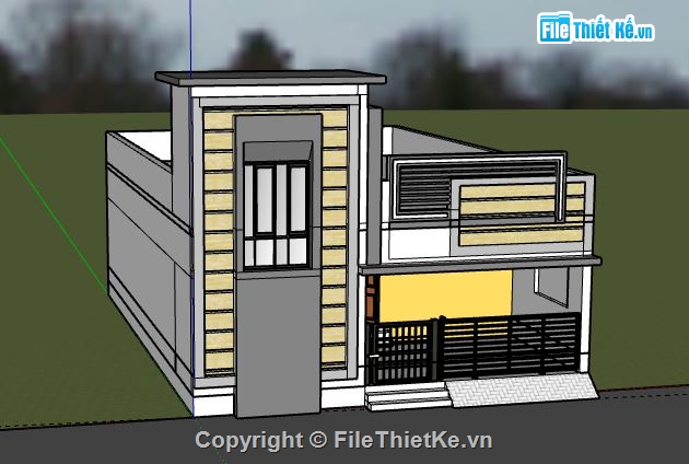 Biệt thự 2 tầng,model su biệt thự 2 tầng,file su biệt thự 2 tầng