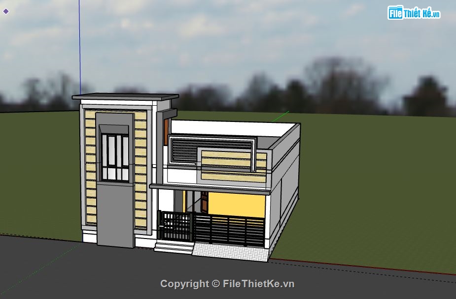 Biệt thự 2 tầng,model su biệt thự 2 tầng,file su biệt thự 2 tầng