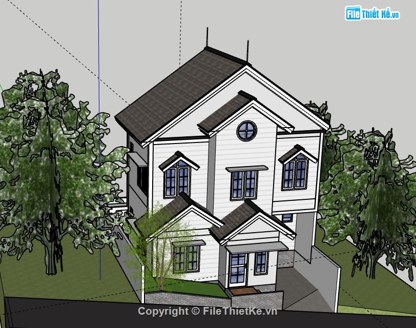 Biệt thự 2 tầng,model su biệt thự 2 tầng,biệt thự 2 tầng file su,sketchup biệt thự 2 tầng,biệt thự 2 tầng file sketchup