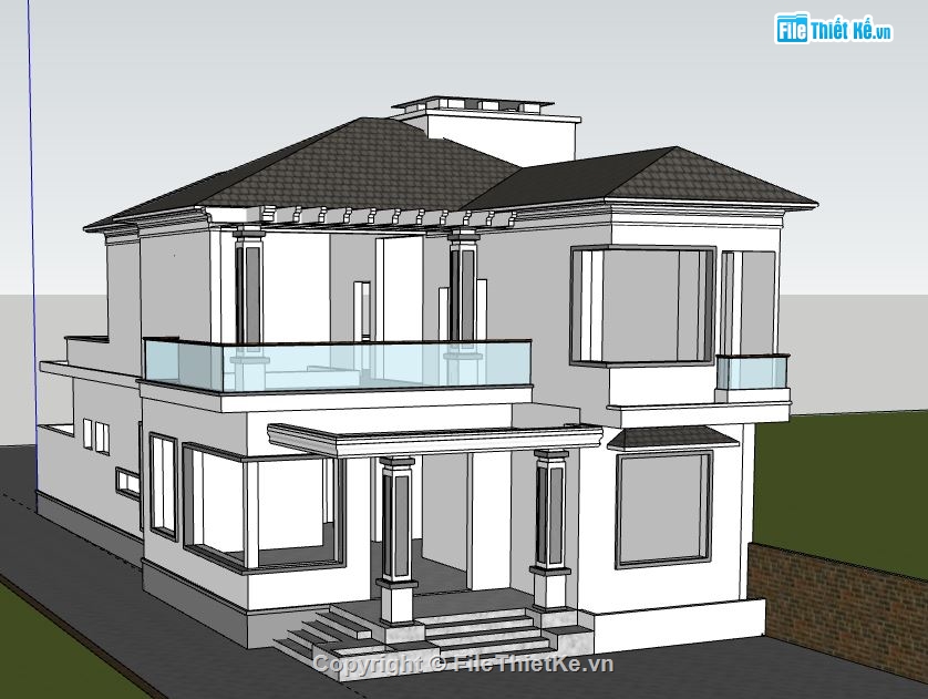 biệt thự 2 tầng,model su biệt thự 2 tầng,biệt thự 2 tầng file su,sketchup biệt thự 2 tầng,biệt thự 2 tầng file sketchup