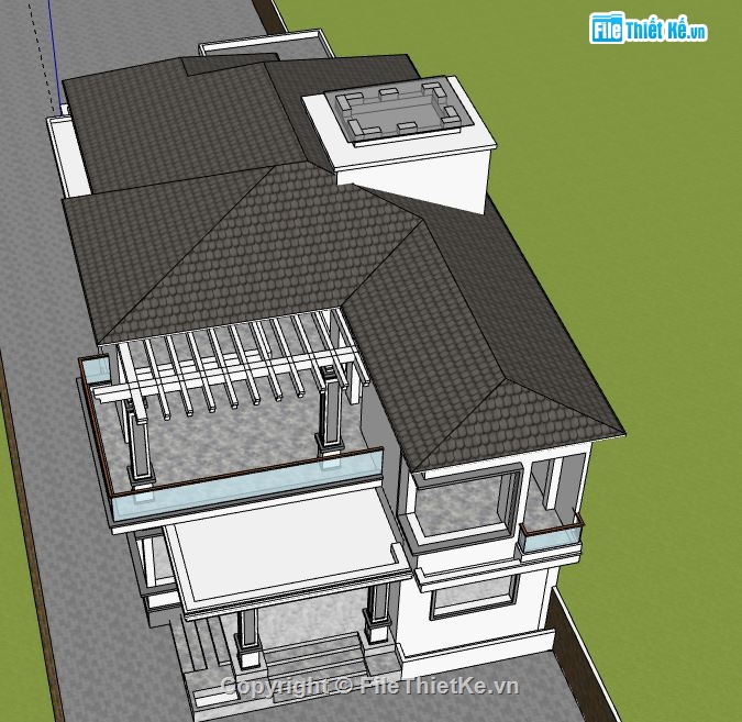 biệt thự 2 tầng,model su biệt thự 2 tầng,biệt thự 2 tầng file su,sketchup biệt thự 2 tầng,biệt thự 2 tầng file sketchup