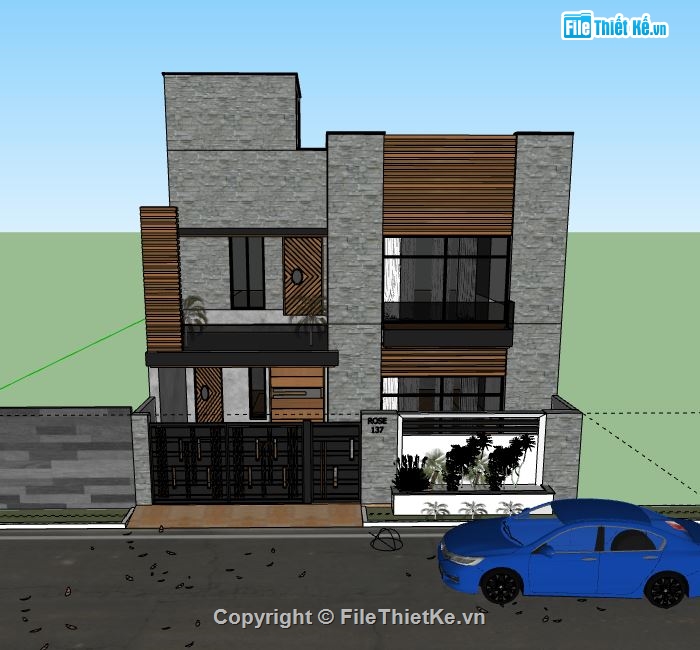 Biệt thự 2 tầng,model su biệt thự 2 tầng,biệt thự 2 tầng file su,file sketchup biệt thự 2 tầng,biệt thự 2 tầng sketchup