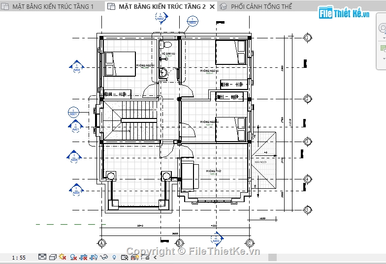 Bản vẽ biệt thự 2 tầng,biệt thự 2 tầng 9.6x11.2m,thiết kế biệt thự,Revit biệt thự,nhà dân 2 tầng,thiết kế biệt thự 2 tầng