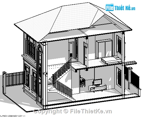 Bản vẽ biệt thự 2 tầng,biệt thự 2 tầng 9.6x11.2m,thiết kế biệt thự,Revit biệt thự,nhà dân 2 tầng,thiết kế biệt thự 2 tầng