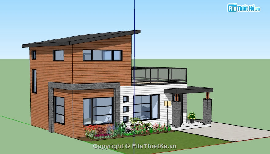 Biệt thự 2 tầng,model su biệt thự 2 tầng,biệt thự 2 tầng file su,mẫu sketchup biệt thự 2 tầng,biệt thự 2 tầng sketchup