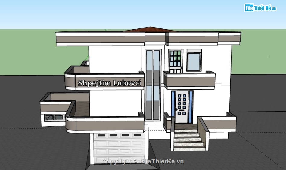 Biệt thự 2 tầng,model su biệt thự 2 tầng,mẫu biệt thự 2 tầng sketchup,biệt thự 2 tầng sketchup