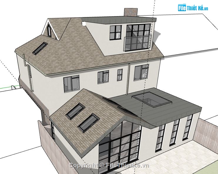 Biệt thự 2 tầng,model su biệt thự 2 tầng,file su biệt thự 2 tầng,biệt thự 2 tầng model su,file sketchup biệt thự 2 tầng
