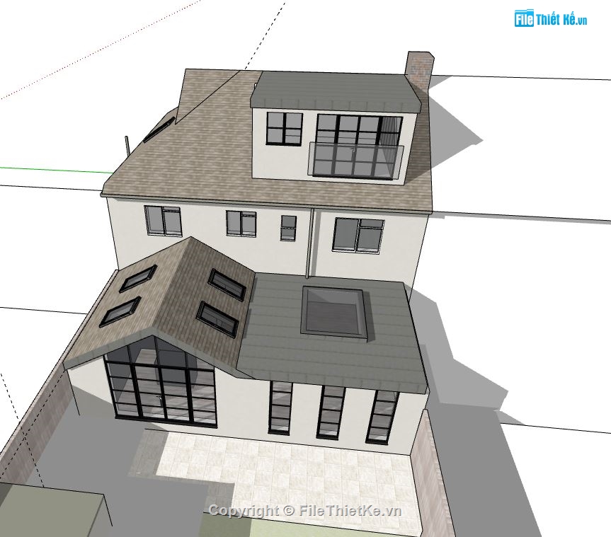 Biệt thự 2 tầng,model su biệt thự 2 tầng,file su biệt thự 2 tầng,biệt thự 2 tầng model su,file sketchup biệt thự 2 tầng
