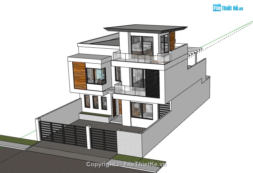 Biệt thự  2 tầng,model su biệt thự 2 tầng,file su biệt thự 2 tầng,file sketchup biệt thự 2 tầng,biệt thự 2 tầng file su