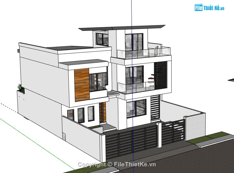 Biệt thự  2 tầng,model su biệt thự 2 tầng,file su biệt thự 2 tầng,file sketchup biệt thự 2 tầng,biệt thự 2 tầng file su