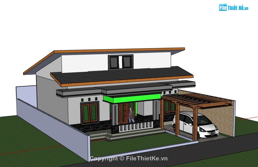 Biệt thự 2 tầng,model su biệt thự 2 tầng,biệt thự 2 tầng file su,biệt thự 2 tầng file sketchup