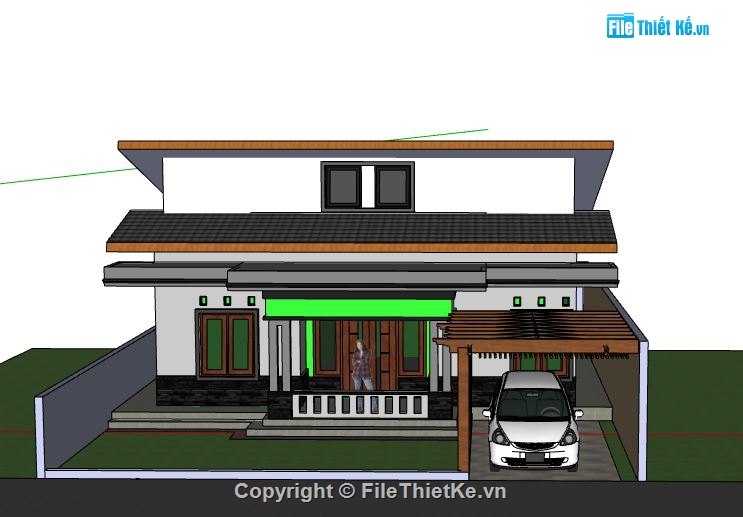 Biệt thự 2 tầng,model su biệt thự 2 tầng,biệt thự 2 tầng file su,biệt thự 2 tầng file sketchup