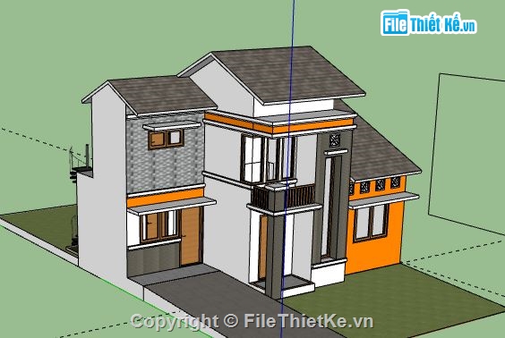 Biệt thự 2 tầng,model su biệt thự 2 tầng,biệt thự 2 tầng sketchup,file sketchup biệt thự 2 tầng,biệt thự 2 tầng file su