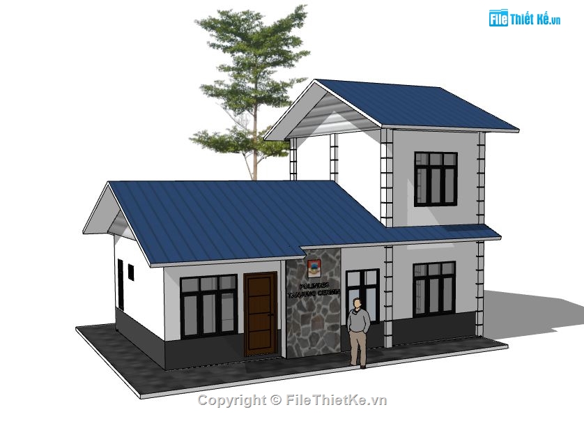 Biệt thự 2 tầng,model su biệt thự 2 tầng,file su biệt thự 2 tầng,biệt thự 2 tầng sketchup