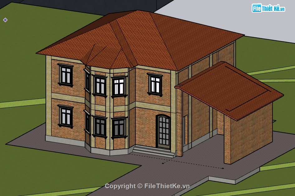 Biệt thự 2 tầng,model su biệt thự 2 tầng,biệt thự 2 tầng file su,file sketchup biệt thự 2 tầng,biệt thự 2 tầng model su