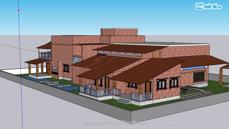 Biệt thự 2 tầng,model su biệt thự 2 tầng,biệt thự 2 tầng,file su biệt thự 2 tầng,biệt thự 2 tầng file su