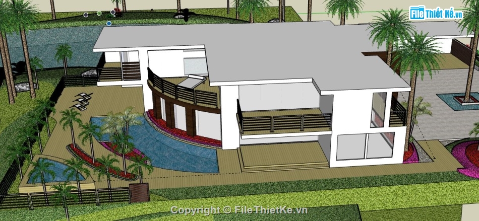 Biệt thự 2 tầng,model su biệt thự 2 tầng,biệt thự 2 tầng file su,file sketchup biệt thự 2 tầng,biệt thự 2 tầng model su