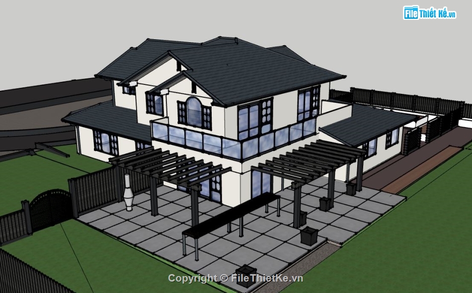 file su biệt thự,model su biệt thự,su biệt thự 2 tầng