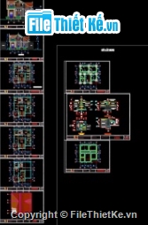 Biệt thự 2 tầng,cad biệt thự 2 tầng,biệt thự 2 tầng file cad