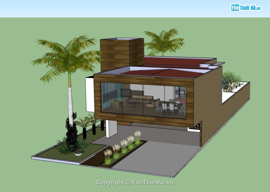 Biệt thự 2 tầng,model su biệt thự 2 tầng,biệt thự 2 tầng file sketchup,file sketchup biệt thự 2 tầng,file su biệt thự 2 tầng