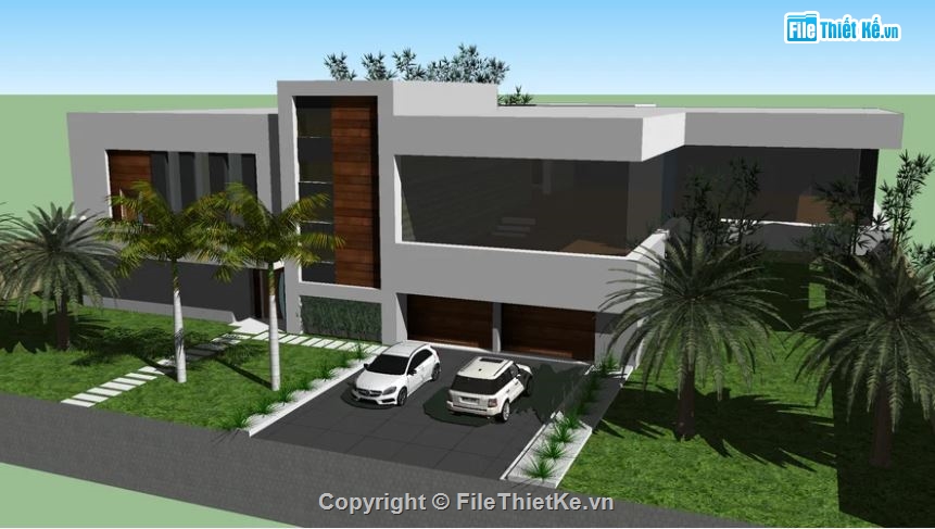 Biệt thự  2 tầng,Model su biệt thự 2 tầng,file sketchup biệt thự 2 tầng,file su biệt thự 2 tầng,biệt thự 2 tầng model su