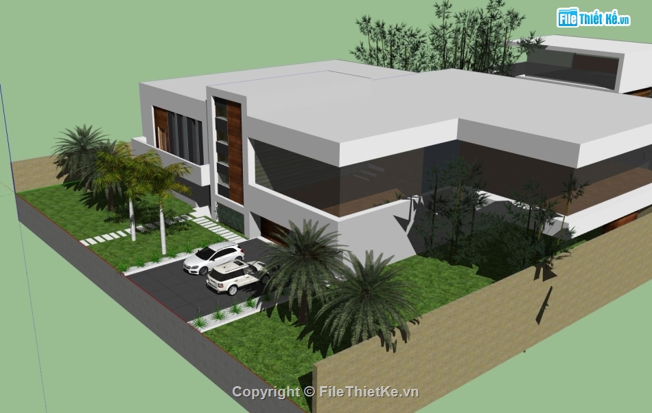 Biệt thự  2 tầng,Model su biệt thự 2 tầng,file sketchup biệt thự 2 tầng,file su biệt thự 2 tầng,biệt thự 2 tầng model su