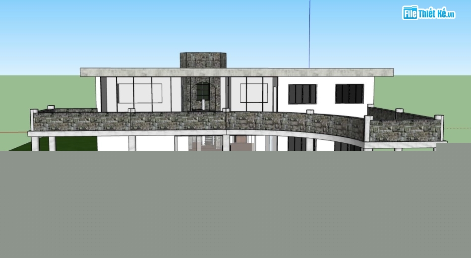 file su biệt thự,file sketchup biệt thự,model su biệt thự