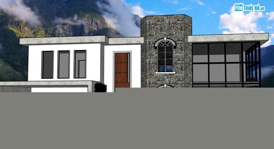 file su biệt thự,file sketchup biệt thự,model su biệt thự